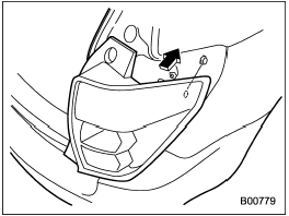 6. Put the rear combination light assembly